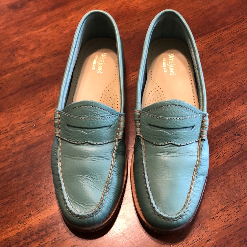 GH BASS Leather Weejuns Whitney Aquarius Loafers Size 6.5 - Picture 6 of 13